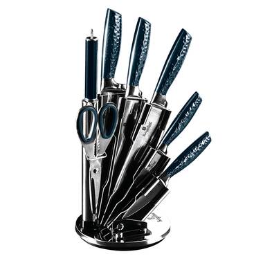 Cambridge Silversmiths Nero Hammered Titanium 12-Piece Cutlery Set with  Block & Reviews