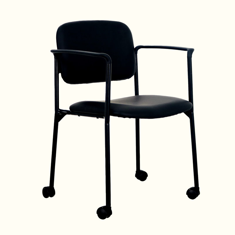 Chaise de réception empilable en similicuir avec structure en métal
