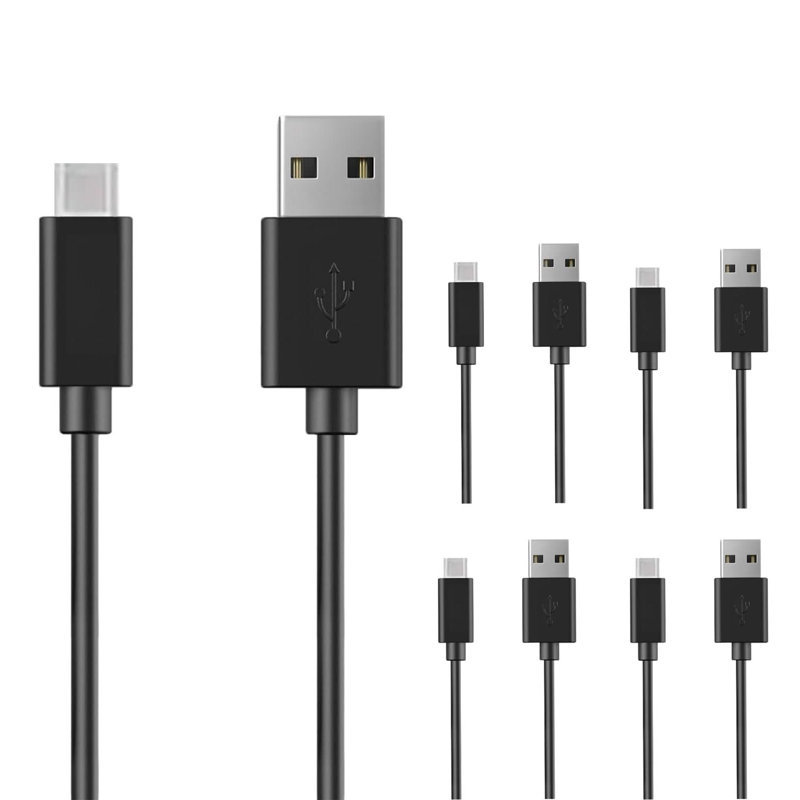 5Core câble USB vers USB C 5PCS 65W à charge rapide avec transfert de données de type C noir durable