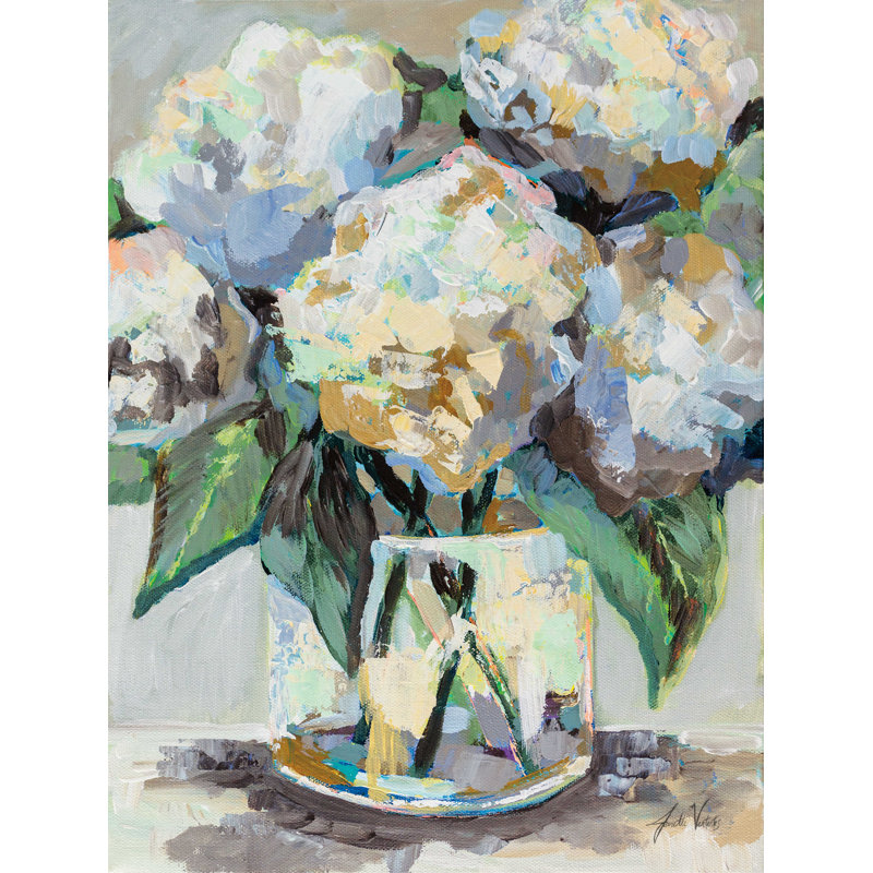 Bouquet Beach House - imprimé, H 48 po x l 36 po, Oui, Cadre simple blanc