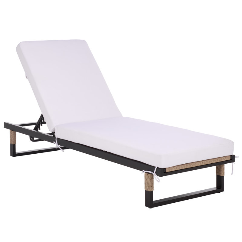 Chaise longue avec coussin Arman, Blanc