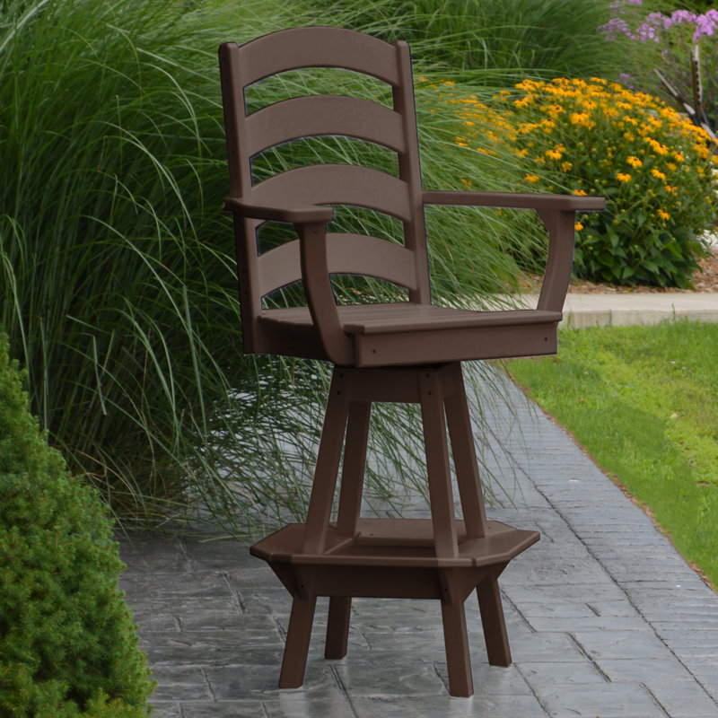 Tabouret de bar rotatif 29 po Nettie, Brun Tudor