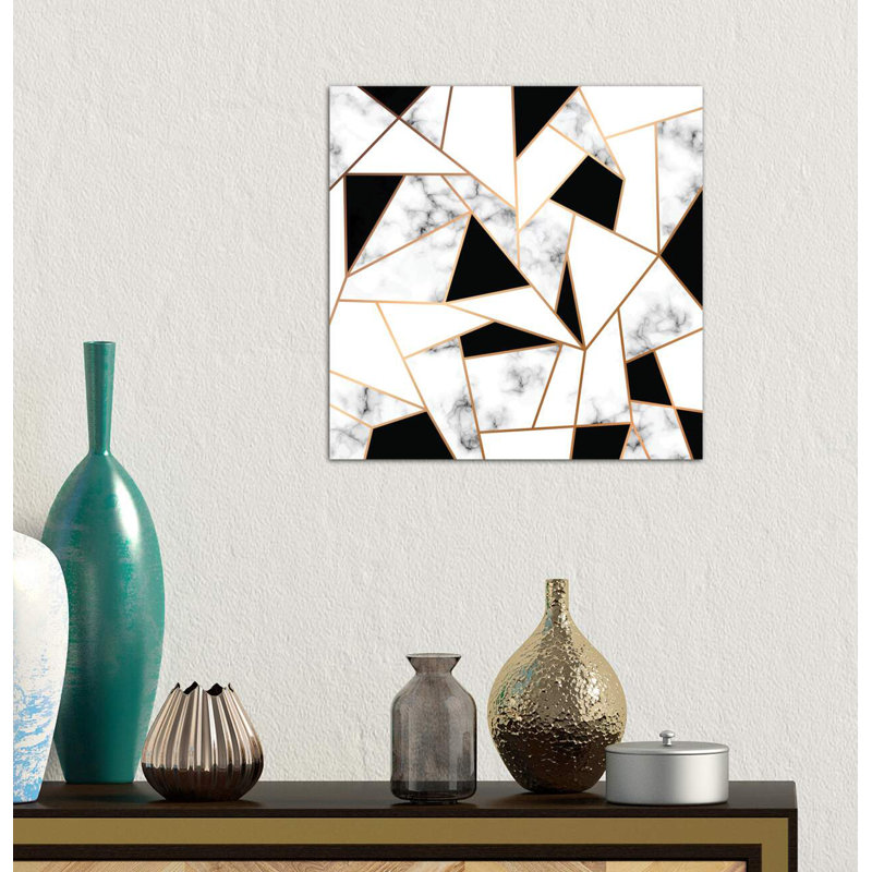 Marble Mosaic - Wrapped Canvas Print, 45.72 cm H x 45.72 cm W x 3.175 cm D