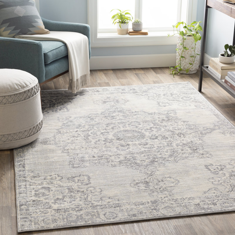 Maxence Power Loom Gray/Ivory Rug, Rectangle 160 x 220cm