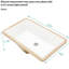 Lavabo de salle de bain encastré en céramique blanc 21 po x 13 po, conception élégante et généreuse, fonction rectangulaire de trop-plein, conception pratique
