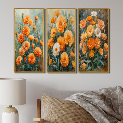 Orange orange, senteurs de jardin parfumées - collection d'art mural souci