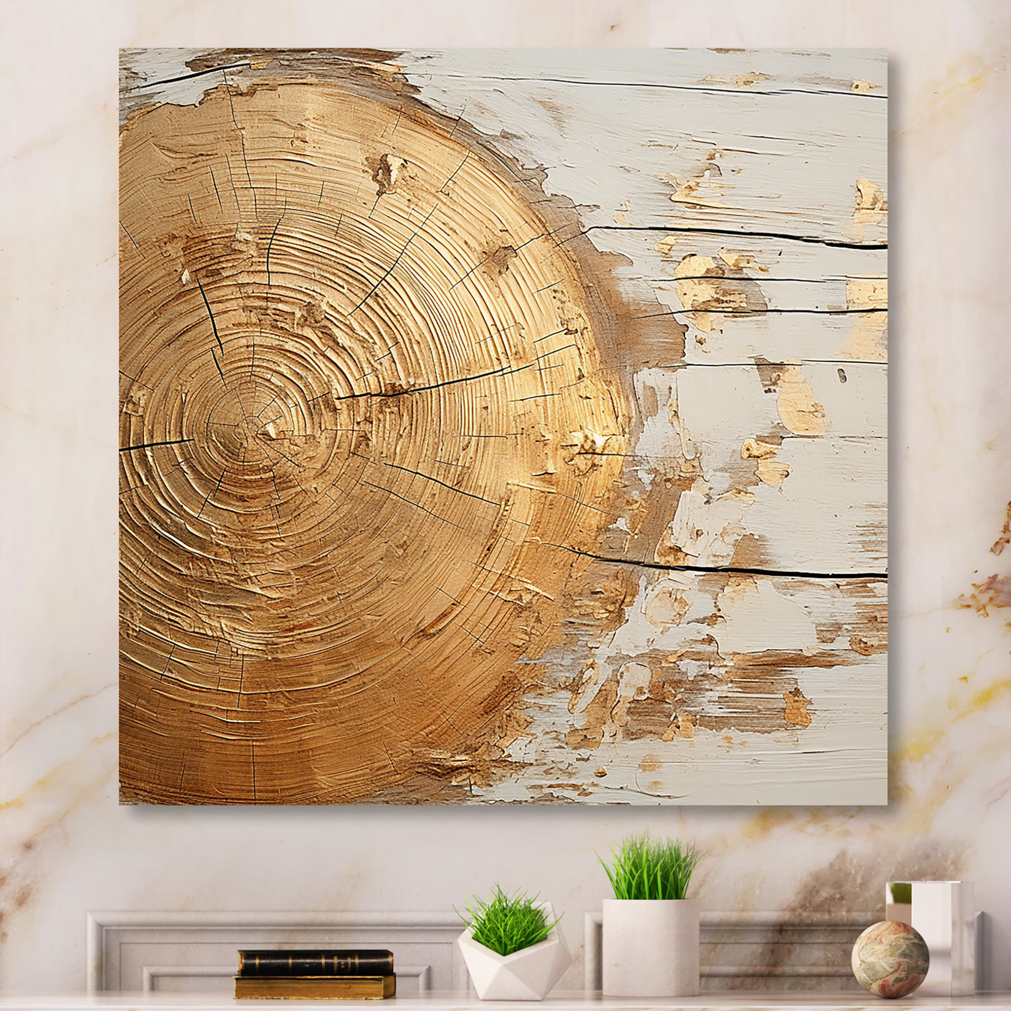 Ivy Bronx Abstract Gold Graceful Woodland - Abstract Metal Wall Art ...