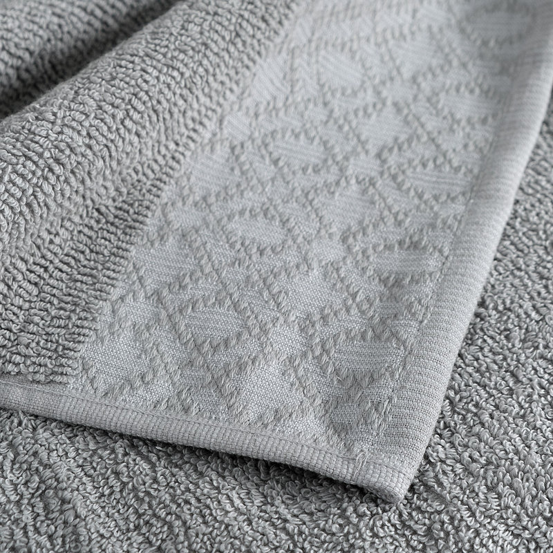 Shalyssa Turkish Cotton Midweight Hand Towel, Light Gray