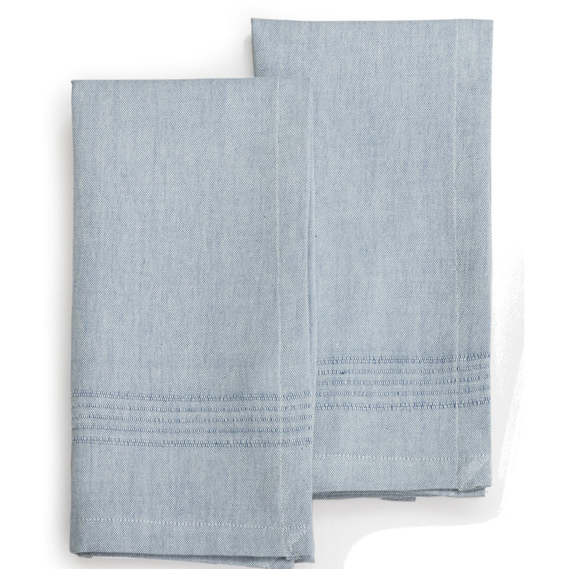Serviette de table en coton 18 po Adriah, Bleu pâle