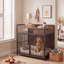 Cage pour chien pour petits et moyens chiens, cage en bois robuste pour animaux de compagnie