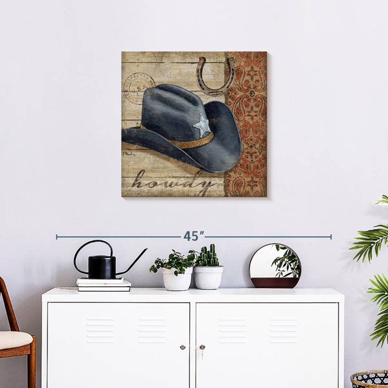 Wild West Hats I, 24" H x 24" W