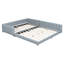 Lit plateforme tapissier grand et simple TG, lit mère et enfant, similicuir