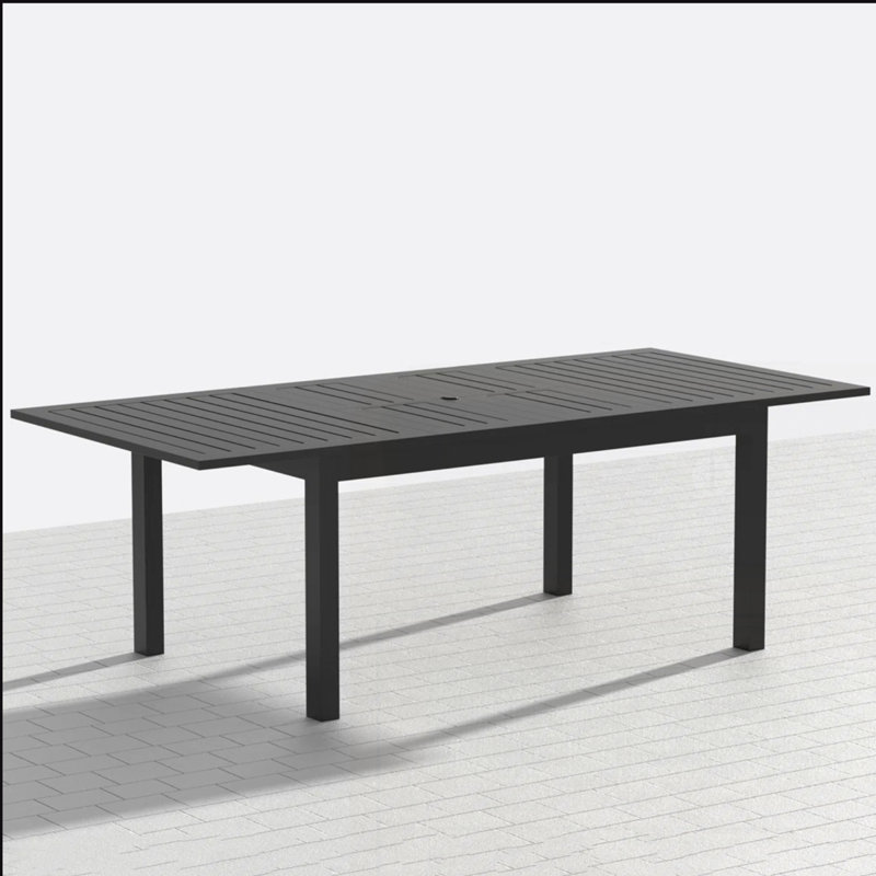 63"-92" Extendable Aluminum Outdoor Dining Table
