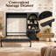 Grand lit plateforme escamotable de 87,4 po avec armoire à DEL et tiroir de rangement Zak-490835934
