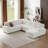Oversized Modular Storage Sectional Sofa, Free Combination L/U Shaped Corduroy Upholstered Deep Seat Convertible Sleeper Sofabed-108652474