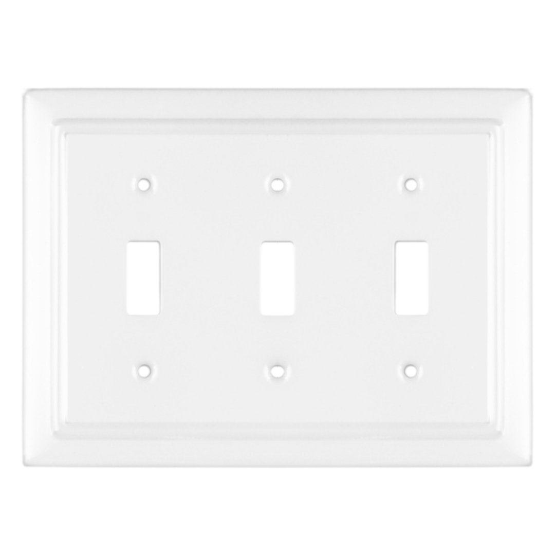 Architectural 3-Gang Toggle Light Switch Wall Plate Monarch Abode 