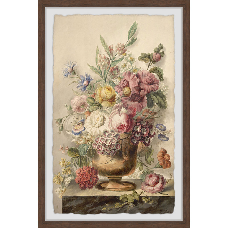 «Vase with Flowers», reproduction encadrée, H 12 po x l 8 po