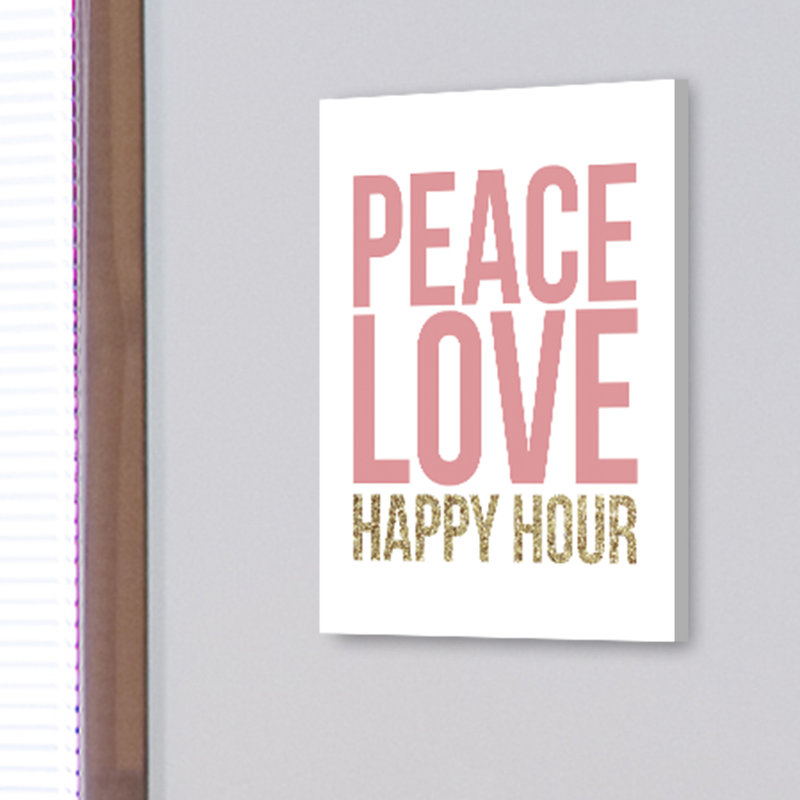 «Peace Love Happy Hour», plaque murale par House of Lulu