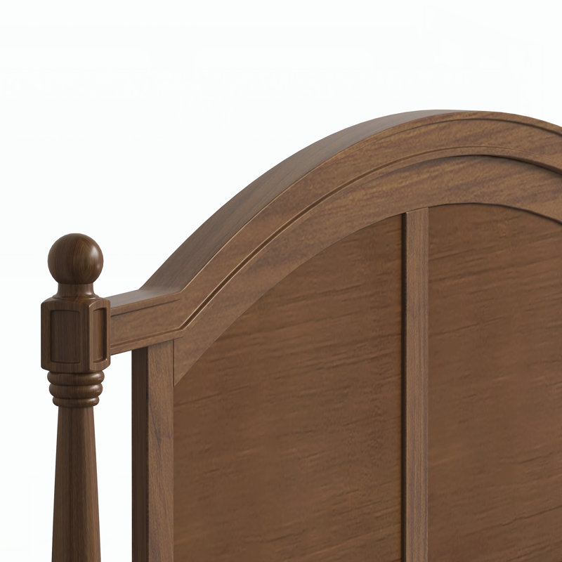 Structure de lit plateforme Traditional, Queen, Noyer