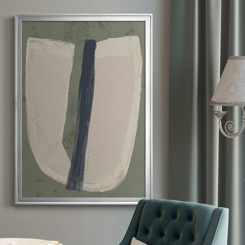 Toile encadrée de qualité supérieure «Paper Slice III» - prête à être accrochée, Cadre argenté