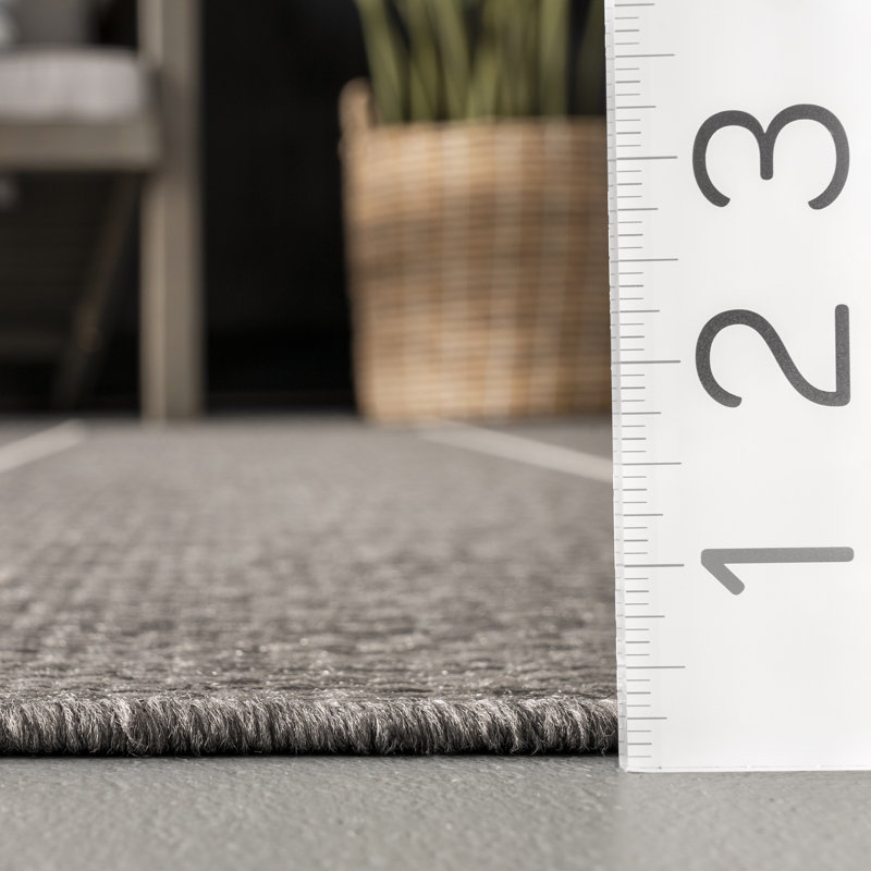 Reardon Striped Indoor / Outdoor Rug, Rectangle 8'6'' x 13'