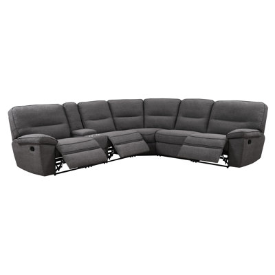Hashlamoun Upholstered Reclining Curved Sectional Symmetrical