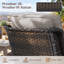 Ensemble de chaises de patio de luxe - Ensemble de 2 chaises de patio en osier toutes saisons et chaise berçante pivotante à dossier haut pour terrasse et osier gris près de la piscine-92686709-92686711