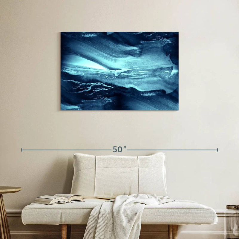 Avery Sleek Abstract Waves, 24" H x 36" W
