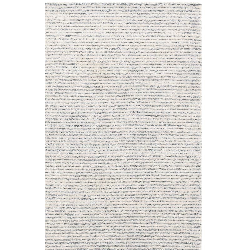 Ebony Hand Tufted Wool; Cotton; Recycled P.E.T Striped Indoor Rug, 4'-0" x 6'-0" Rectangle