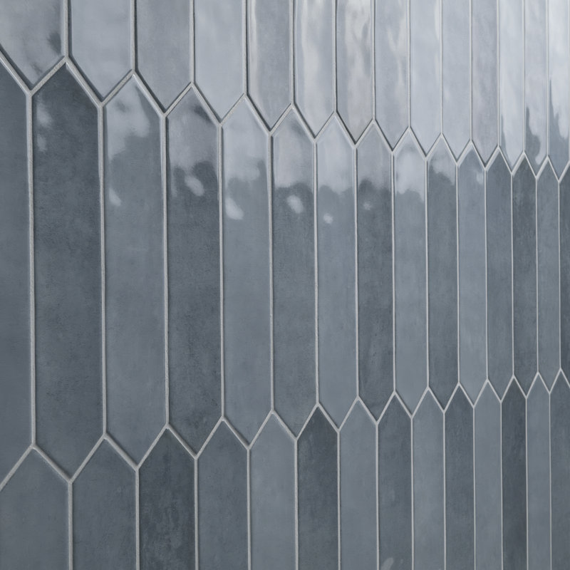 MSI Renzo Glossy Ceramic Picket Wall Tile, Denim