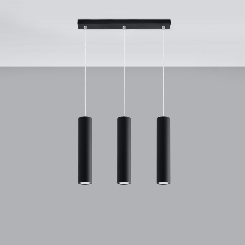Aliezah 3 - Light Kitchen Island Pendant, Black