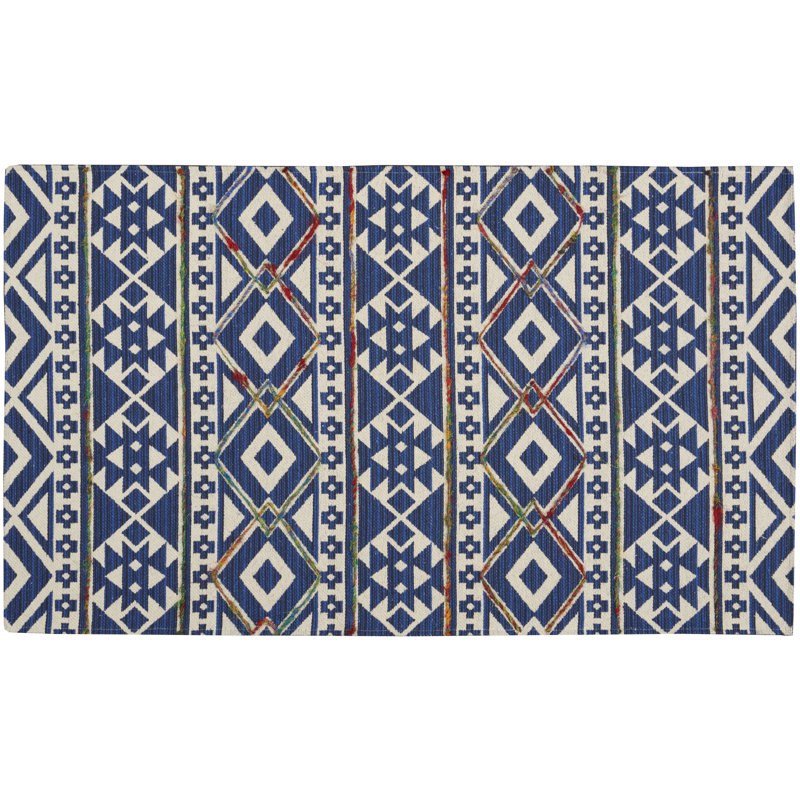 Tapis bleu botanique Necole