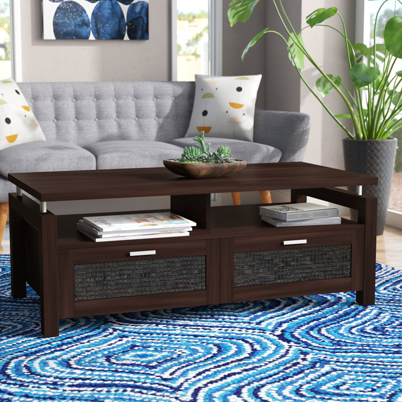Margaret Four Leg Coffee Table with Storage