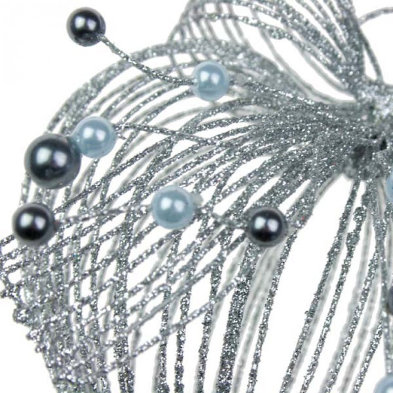 10cm Metal Holiday Shaped Ornament, Silver