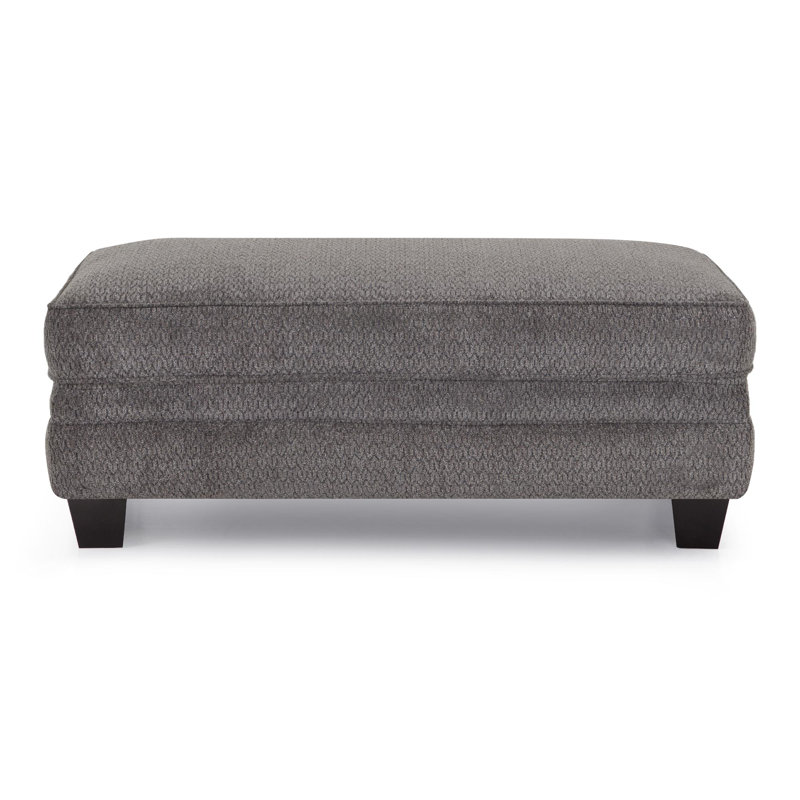 Joeseline Ottoman, Charcoal Polyester Blend