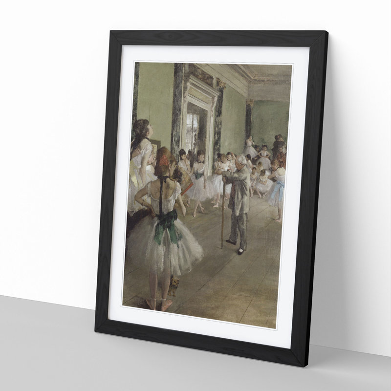 The Ballet Class Vol.1 by Edgar Degas - Picture Frame Painting, Black, 65cm H x 48cm W x 2cm D