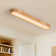 Nouria Simple LED Flush Mount With Wood Accents