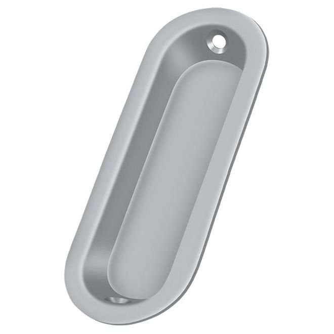 Deltana FP223U26D Flush Pull, Oblong, 3-1/2" x 1-1/4" x 3/8" in Brushed Chrome, Brushed Chrome