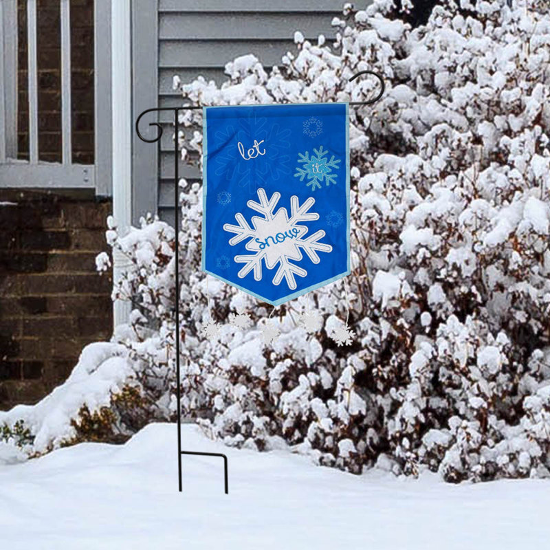 Let It Snow Applique drapeau de jardin