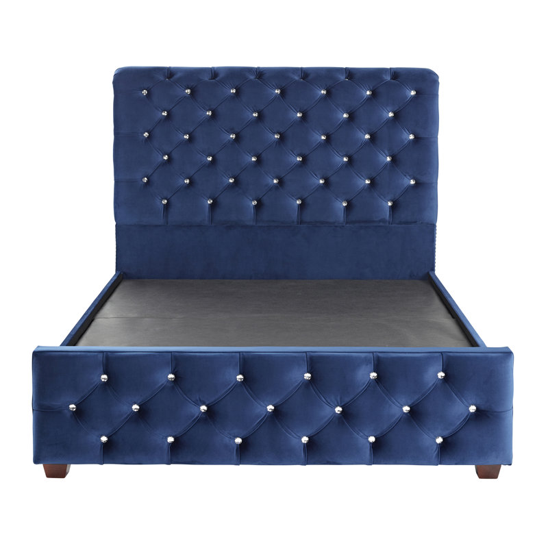 Joel Upholstered Bed, King (5'), Plush Marine