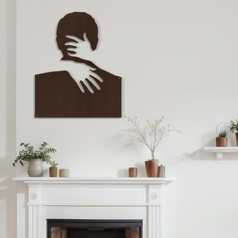 Wall Decor Metal, 36" H x 36" W x 0.05" D, Brown