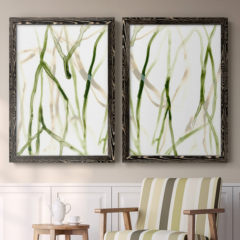 Runnel VII - Toile encadrée de qualité supérieure - prête à être accrochée, H 31,5 po x l 88 po x P 1,5 po, Noir