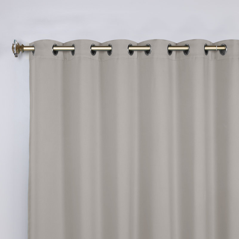 Paire de rideaux obscurcissant avec œillets Millendon, Chrome chrome, L 70 po x L 63 po