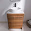  Ensemble de meuble-lavabo autoportant 24 po avec plateau en pierre frittée Aurrie, Aurrie-1121159307-1121159315