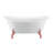 67'' Streamline Clawfoot Soaking Acrylic Bathtub With Drain, Clawfeet, and Bamboo Tray-14879737-14879739