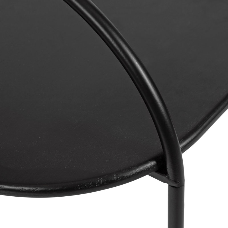 Capsule Wood and Metal C-Table, Black