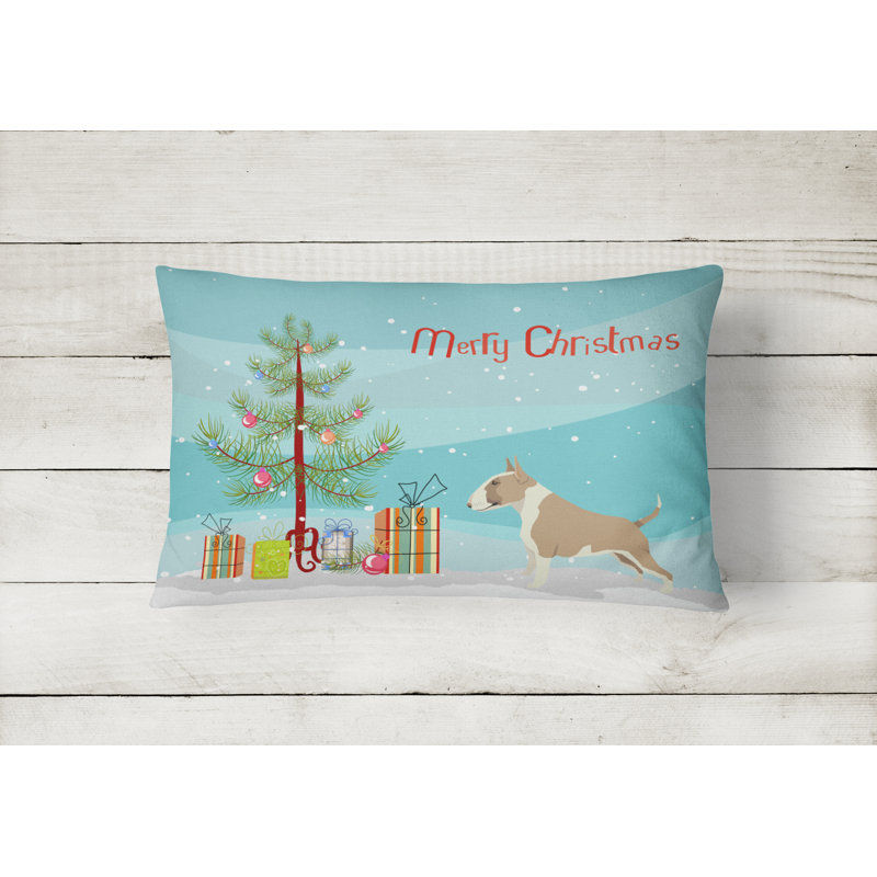  Coussin intérieur / extérieur, Bull terrier fauve et blanc