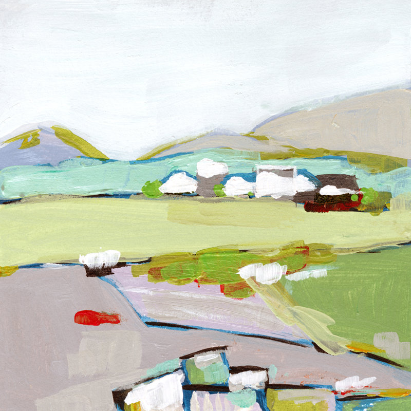 Mountain Village I by Melissa Wang - Wrapped Canvas Painting, 91cm H x 91cm W