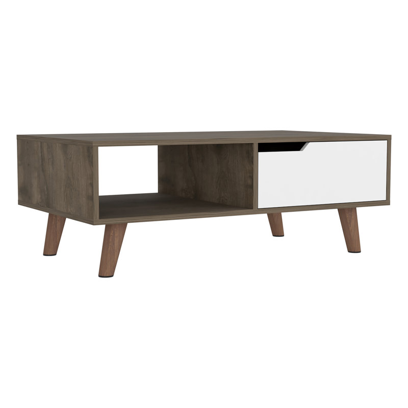 Table basse 2.0, un tiroir, quatre pieds
