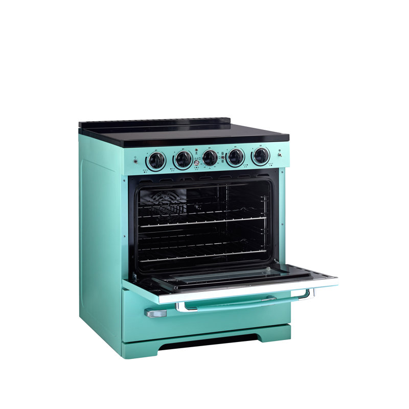 Unique 30' Classic Retro Induction Range, Summer, Turquoise